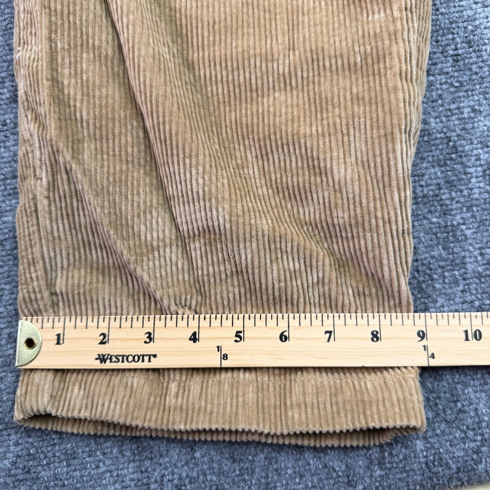 Oak Hill Pants Mens 42x34 (Fits 41x31)‎ Beige Corduroy Pleated Expandable Waist - Picture 9 of 12